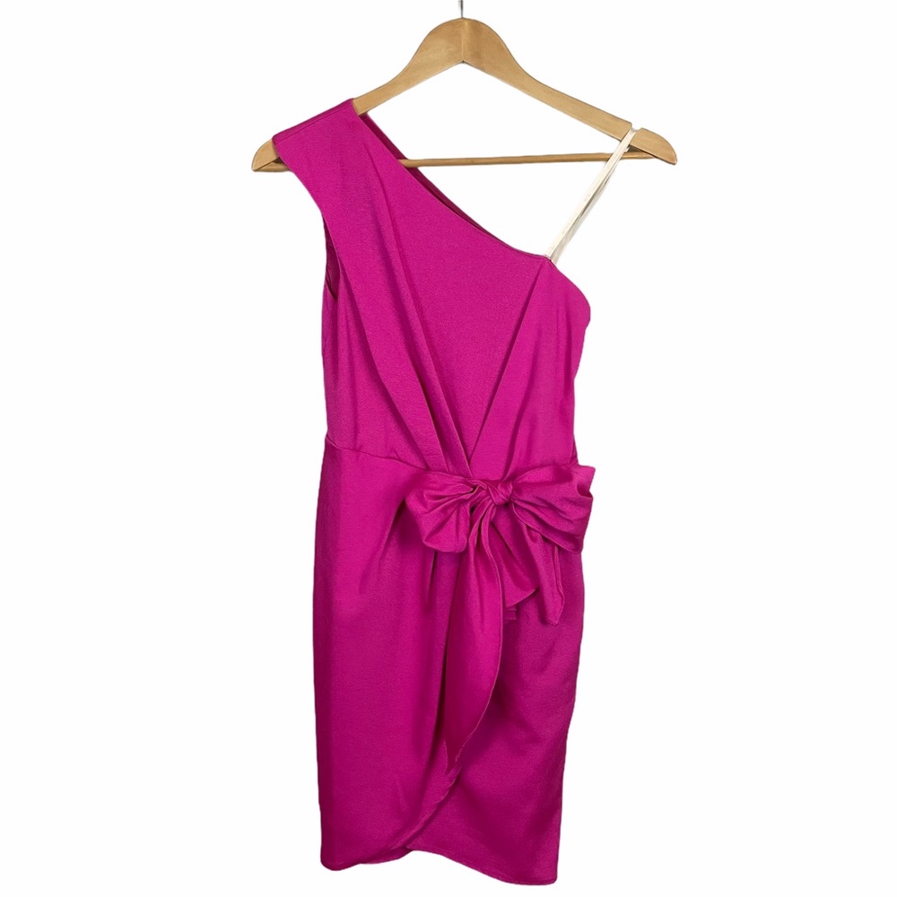 BCBG Candy Pink One Shoulder Dress